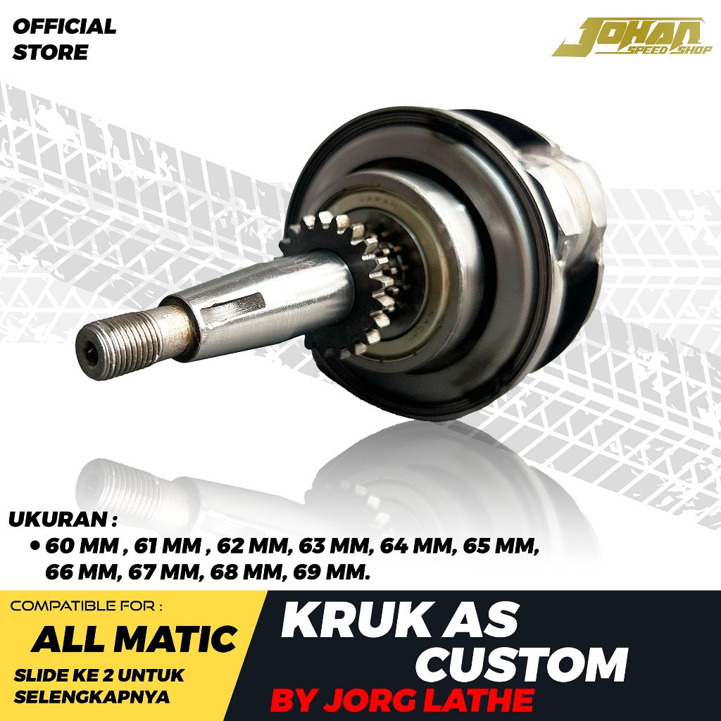 KRUK AS JORG RACING VARIO 150 PAKING SELEMBAR LANGKAH 66MM PIN 13 STANG OEM BANDUL KUNINGAN
